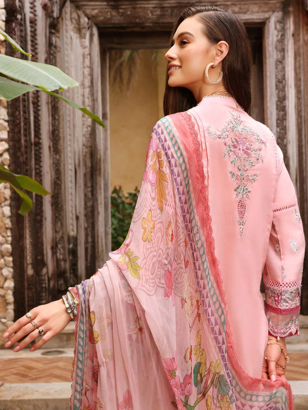 Noor By Saadia Asad Pink Luxury Lawn Collection Replica