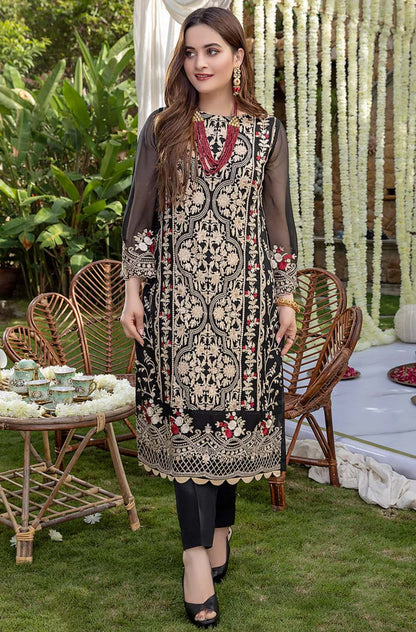 Azure Black 2 Pieces Chiffon Collection Replica