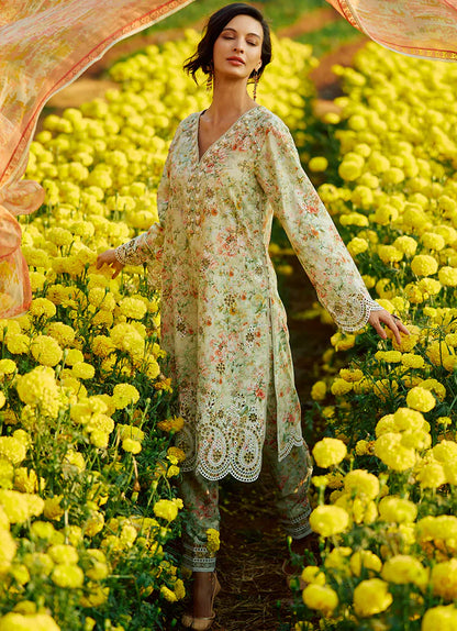 Image Pistachio Printkari Luxury Lawn Collection Replica