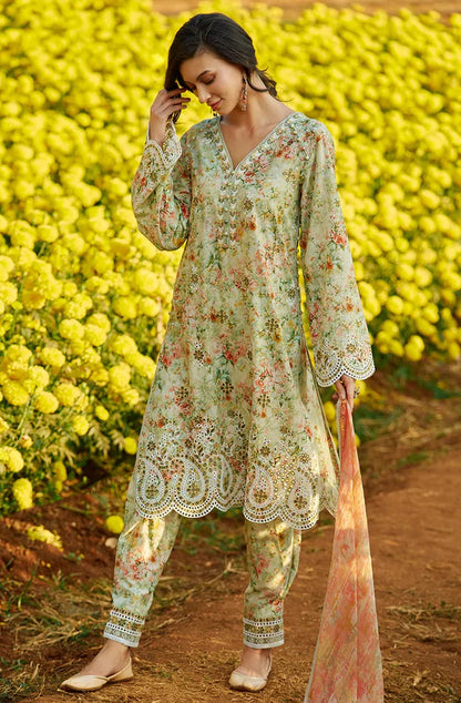 Image Pistachio Printkari Luxury Lawn Collection Replica