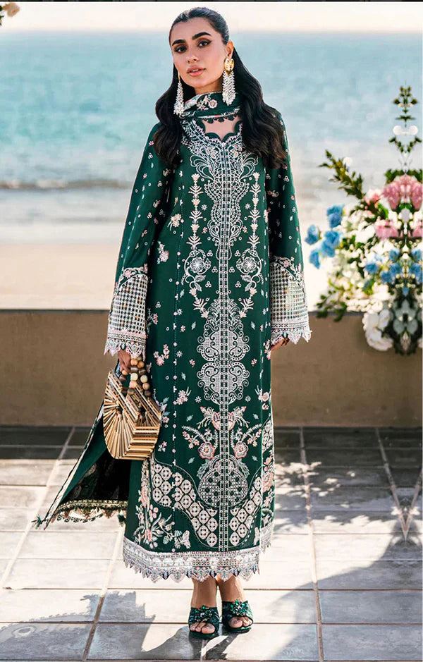QALAMKAR LAWN ELIZA (Emerald Green)