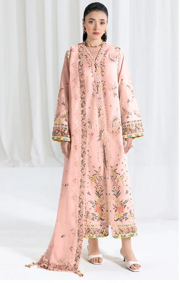 QALAMKAR LAWN SB-01 RINA (Peach)