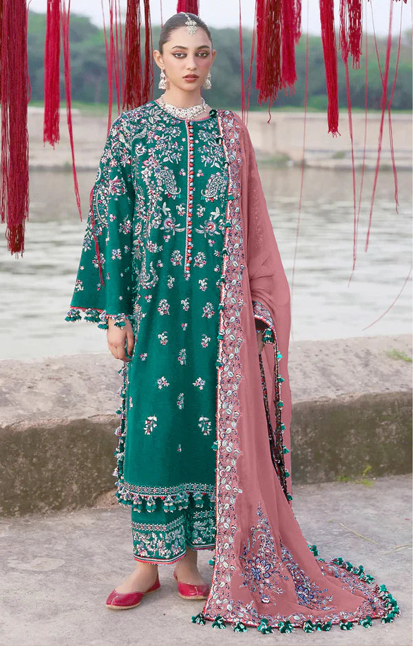 Hussain Rehar Lawn Rouge (Sea Green)