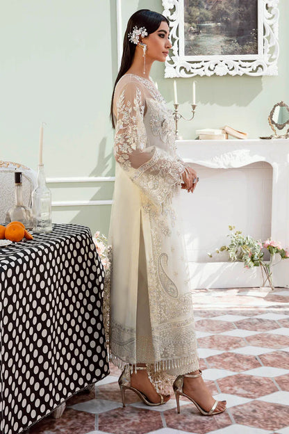 Imrozia White Chiffon Formal Collection Replica