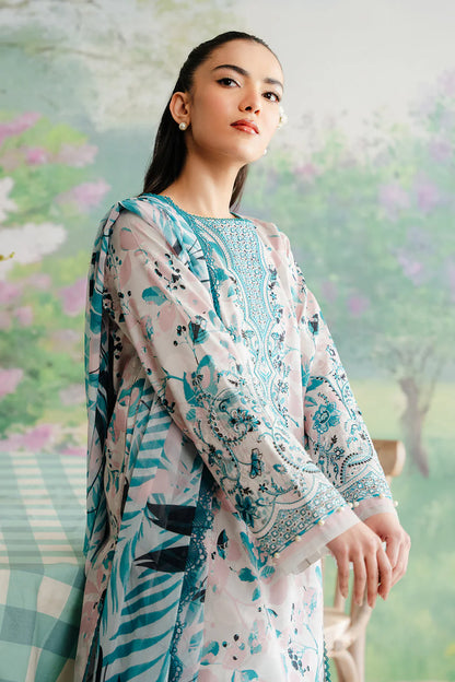 Afrozeh White Printed Lawn Collection Replica