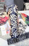 SILK PRINTED 3PC WHITE& BLACK