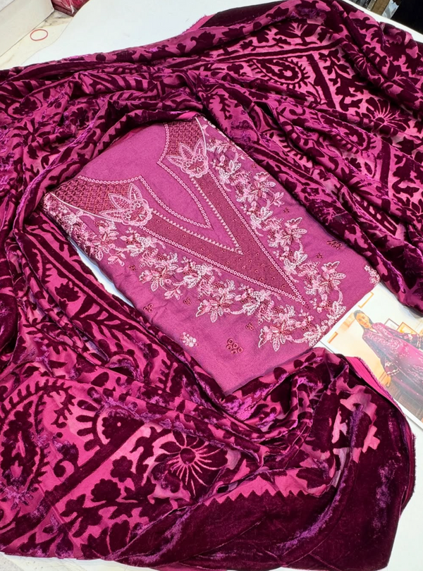 Qalamkar Dhanak SB02 Palachi Shawl – Signature Edition