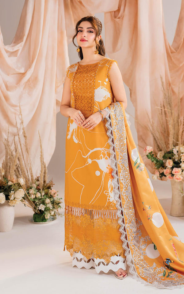 Asifa & Nabeel | Mustard - Lawn Collection Replica