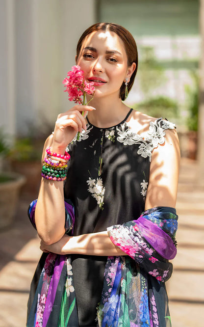 Asifa Nabeel Black Printed Lawn Collection Replica