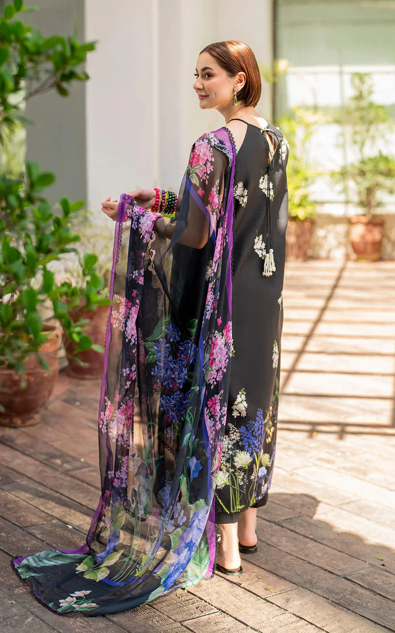 Asifa Nabeel Black Printed Lawn Collection Replica