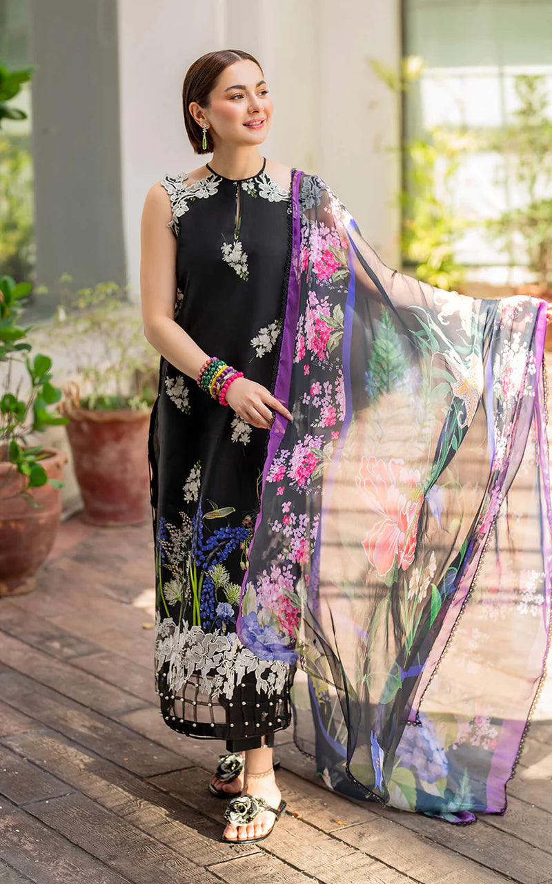 Asifa Nabeel Black Printed Lawn Collection Replica