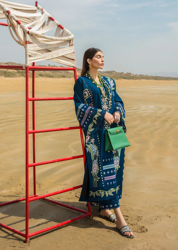 Crimson | Blue - Lawn Collection Replica