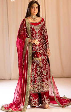 TABYA RAW SILK TABEER MEROON