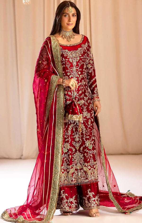 TABYA RAW SILK TABEER MEROON