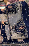 MARIA.B VELVET 01 NAVY