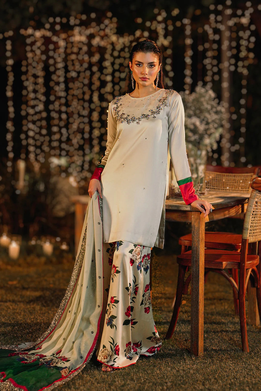 Lulusar White Silk Formal Collection Replica