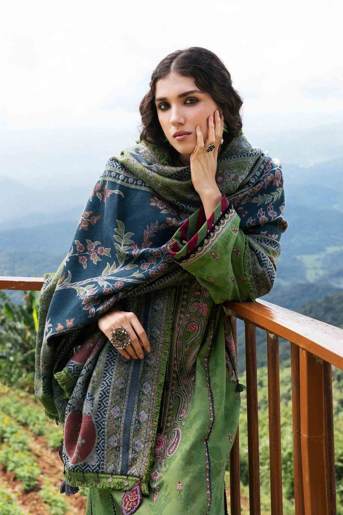 Zara Shahjahan Green Printed Lawn Collection Replica