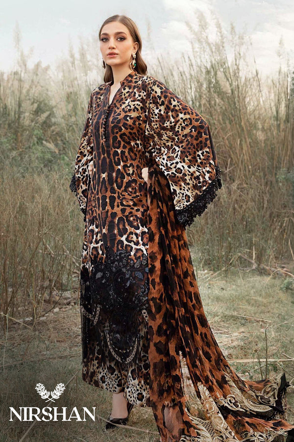 Maria B | Brown - Lawn & Chiffon Collection Replica