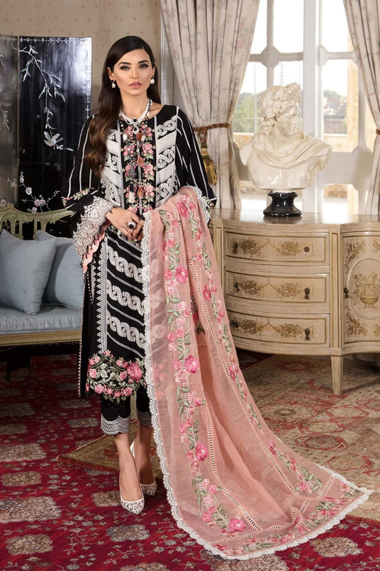 Crimson Black Luxury Lawn Collection Replica