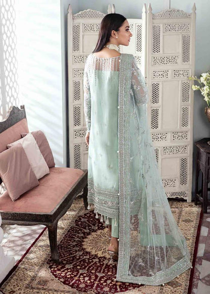 Gulaal Sky Blue Exclusive Net Replica