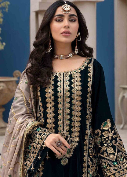 Emaan Adeel Black Velvet Formal Collection Replica