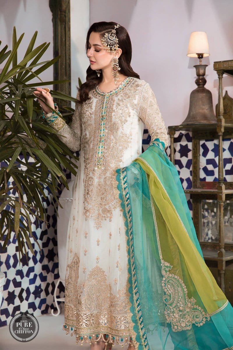 Maria B White Exclusive Formal Chiffon Collection Replica