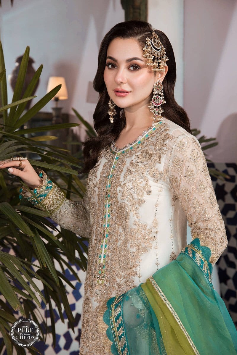 Maria B White Exclusive Formal Chiffon Collection Replica