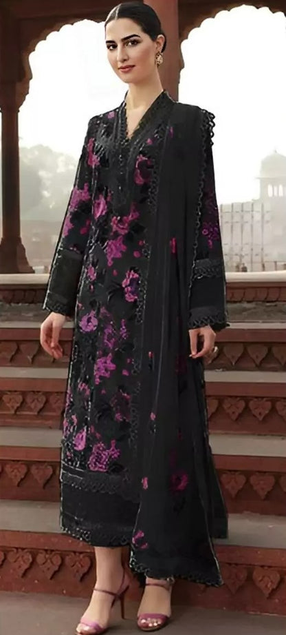 Bareeze Black Luxury Lawn Collection Replica