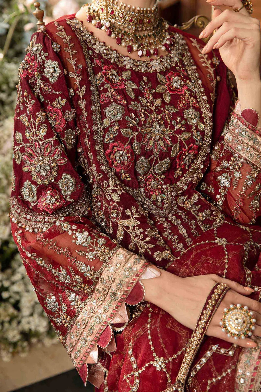 Maria B Red Organza Bridal Collection Replica Nirshan Maria B Red Organza Bridal Collection Replica Nirshan