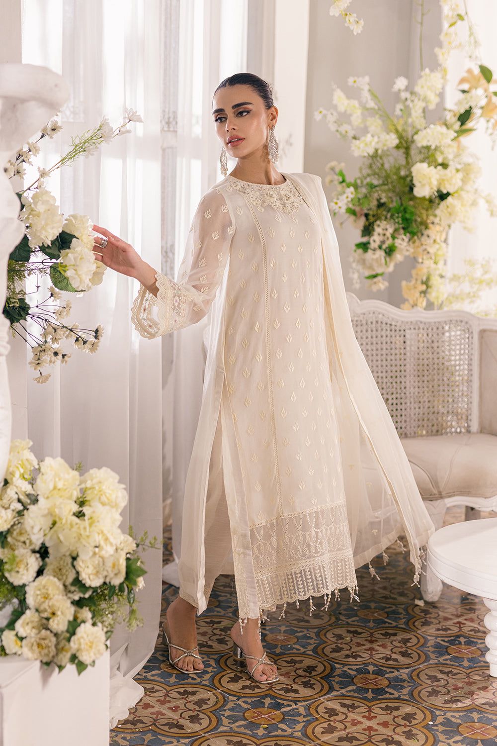 Azure White Chiffon Collection Replica