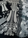 Hussain Rehar | Black and white - Embroidered Lawn Collection Replica