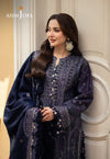 Asim Jofa | Navy Blue - Embroidered Chiffon Collection Replica