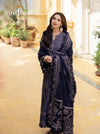Asim Jofa | Navy Blue - Embroidered Chiffon Collection Replica