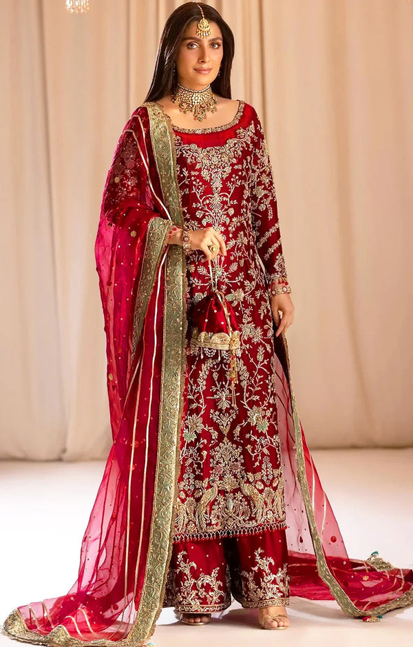 TABYA RAW SILK TABEER - MEROON Edition