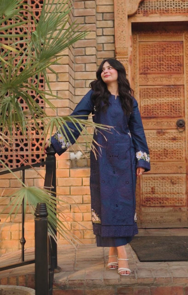 NAVY BLUE LAWN 2PC RTW-01