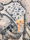 FAIZA SAQLAIN LAWN WHITE BLUE