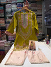 ETHNC KURTA SET 2Pc E-123 LIME