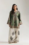 ETHNC KURTA SET TEAL 2PC