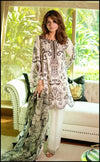 ETHNC KURTA SET WHITE MONOCHROME BLOOM