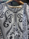 ETHNC KURTA SET WHITE MONOCHROME BLOOM