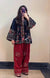 ETHNC BLACK & RED 2PC UNSTICHED