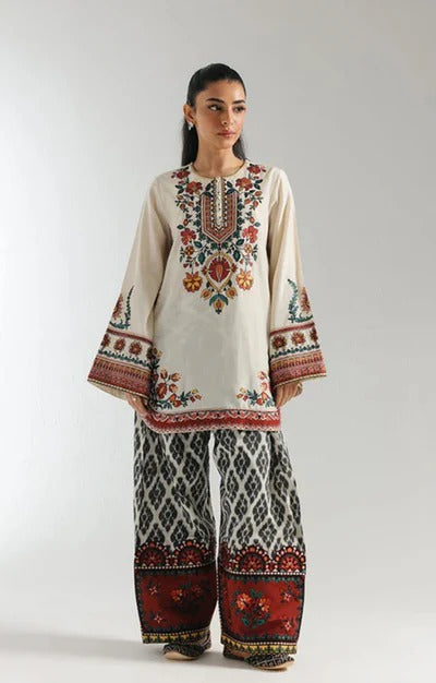 ETHNC SILKY LAWN ZAITOON 2PC