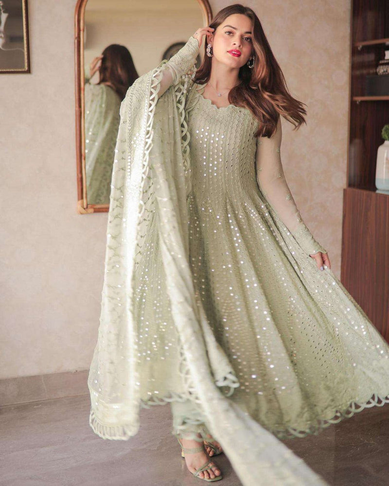 Asim Jofa Embroidered Chiffon Wedding Collection Replica