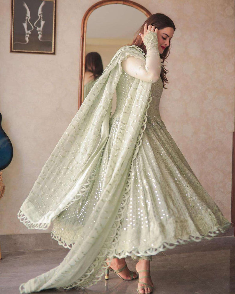 Asim Jofa Embroidered Chiffon Wedding Collection Replica