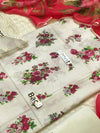 Iznik | White & Pink - Lawn Collection Replica