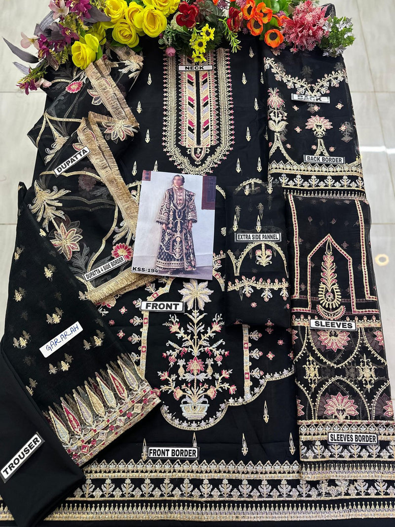 Zarlish | Black - Organza Collection Replica