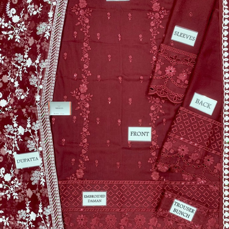 Azure | Maroon - Chiffon Collection Replica