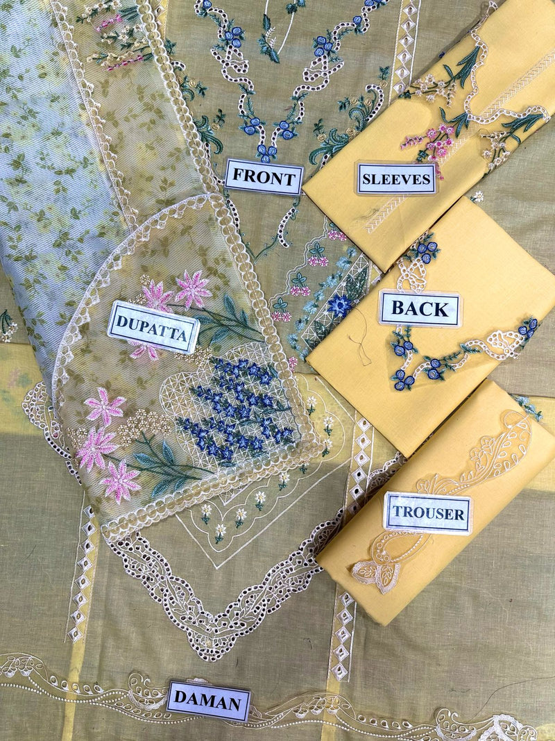 Crimson | Sunflower Yellow - Lawn & Cotton Collection Replica