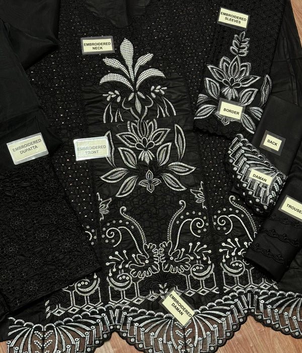 Mysie By Tahira | Black - Lawn Collection Replica