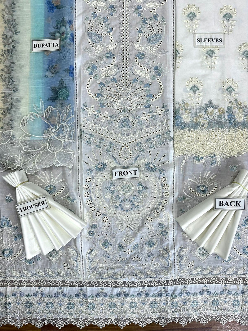 Baroque | White - Lawn Collection Replica